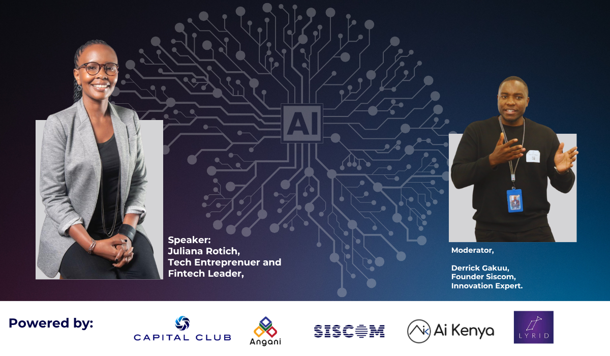 Stylized graphic for the AI Fireside Chat event